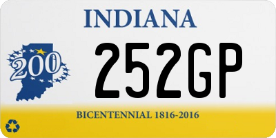 IN license plate 252GP