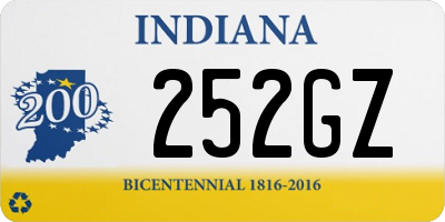 IN license plate 252GZ