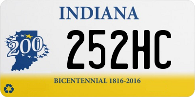 IN license plate 252HC