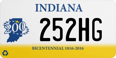 IN license plate 252HG