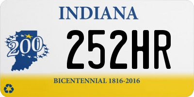 IN license plate 252HR