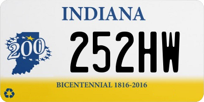 IN license plate 252HW