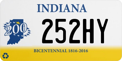 IN license plate 252HY