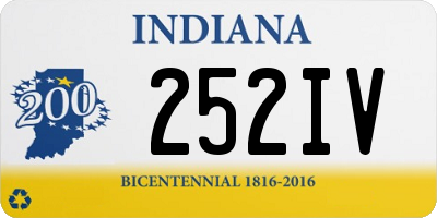 IN license plate 252IV