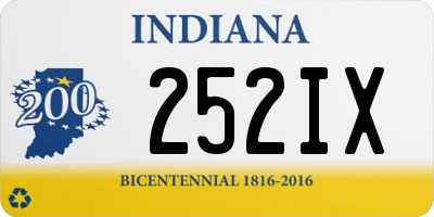 IN license plate 252IX