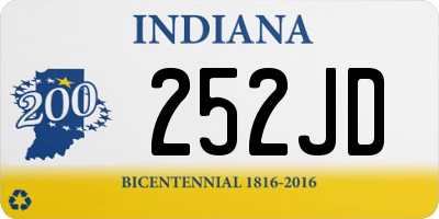 IN license plate 252JD