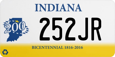 IN license plate 252JR