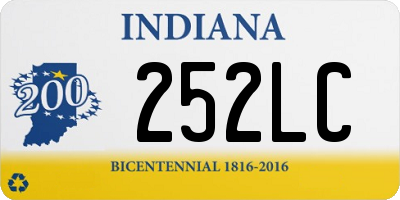 IN license plate 252LC