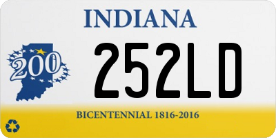 IN license plate 252LD