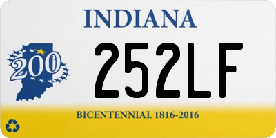 IN license plate 252LF