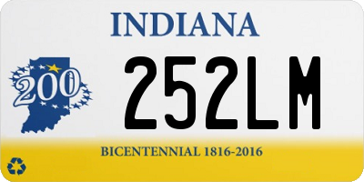 IN license plate 252LM