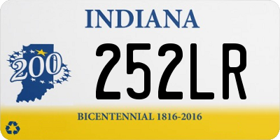 IN license plate 252LR