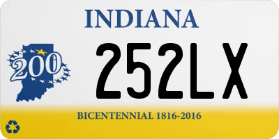 IN license plate 252LX