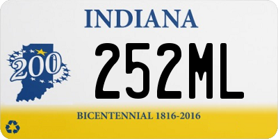 IN license plate 252ML