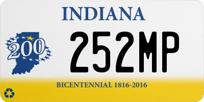 IN license plate 252MP