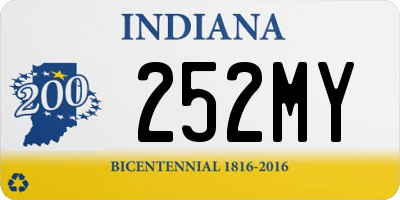 IN license plate 252MY