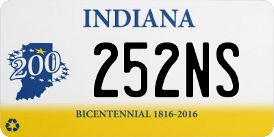 IN license plate 252NS