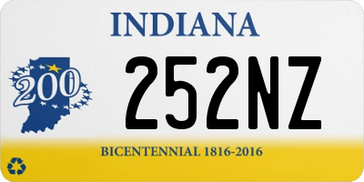 IN license plate 252NZ