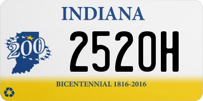 IN license plate 252OH