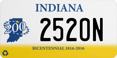 IN license plate 252ON