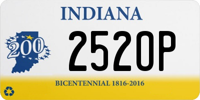 IN license plate 252OP