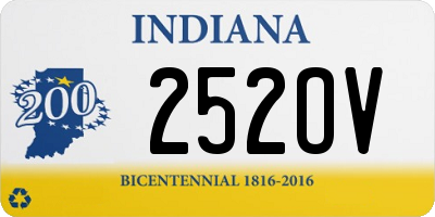 IN license plate 252OV