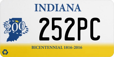 IN license plate 252PC