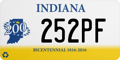 IN license plate 252PF