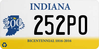 IN license plate 252PO