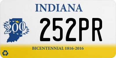 IN license plate 252PR