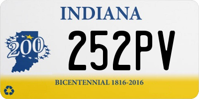 IN license plate 252PV