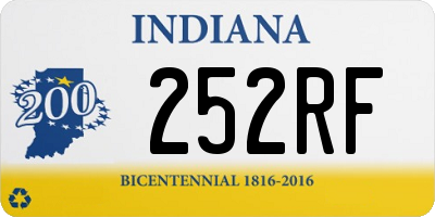 IN license plate 252RF