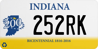 IN license plate 252RK