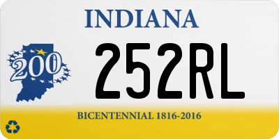 IN license plate 252RL