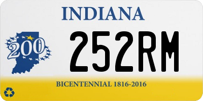 IN license plate 252RM