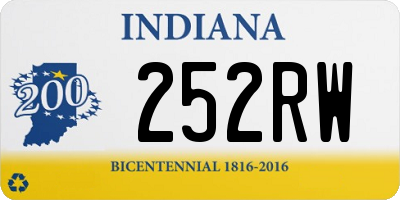 IN license plate 252RW