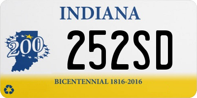 IN license plate 252SD