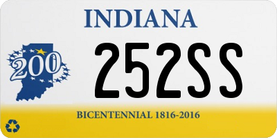 IN license plate 252SS