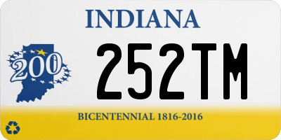 IN license plate 252TM