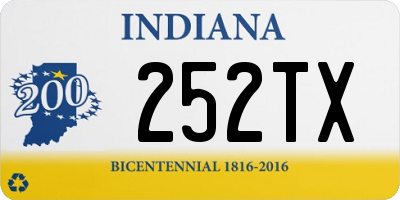 IN license plate 252TX