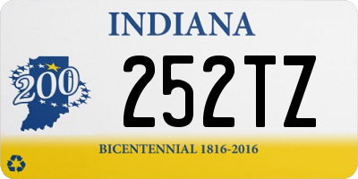 IN license plate 252TZ