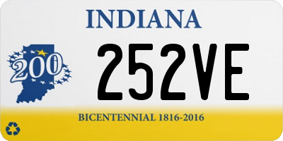 IN license plate 252VE