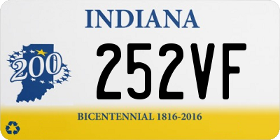 IN license plate 252VF