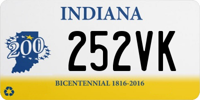 IN license plate 252VK