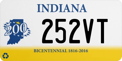 IN license plate 252VT