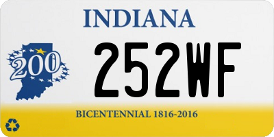 IN license plate 252WF