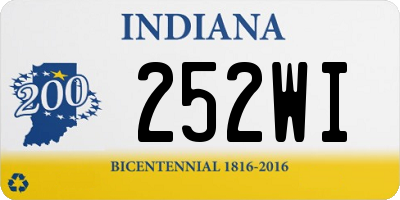 IN license plate 252WI