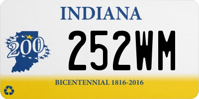 IN license plate 252WM