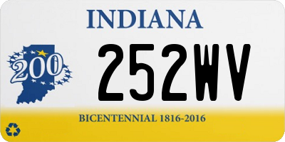 IN license plate 252WV