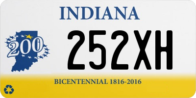 IN license plate 252XH